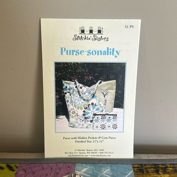 Stitchin’ Sisters Purse Pattern Purse-sonality NWT - Picture 1 of 6